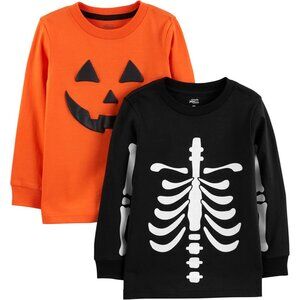 Baby Boys' 2-Pack Halloween Long-Sleeve Tees Shirts Tops for Boys